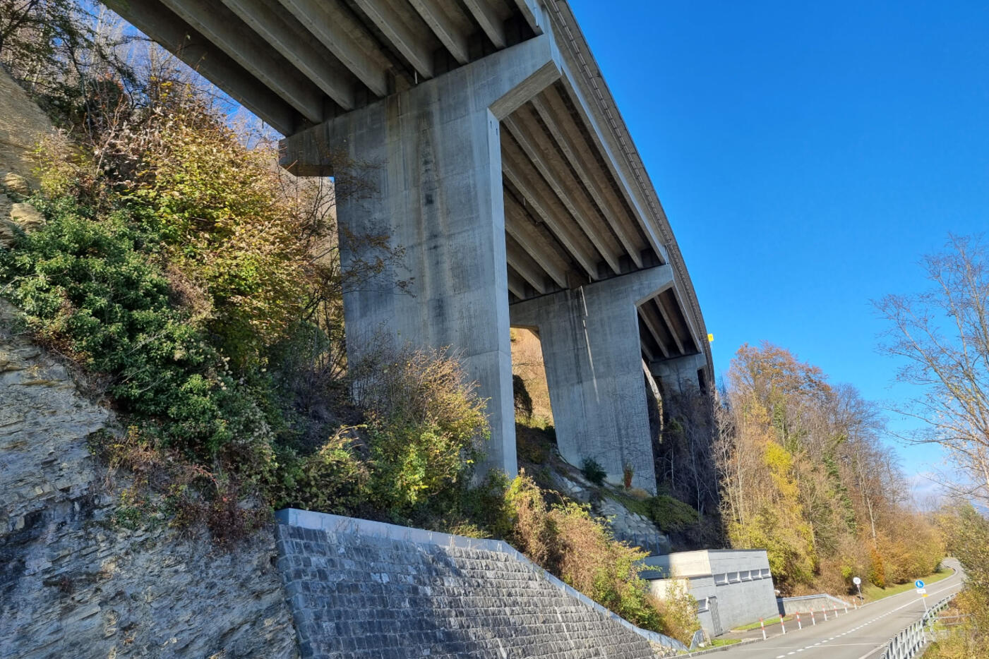Viadukt Bolzbach Nord Untersicht vor Instandsetzung & Verstärkung