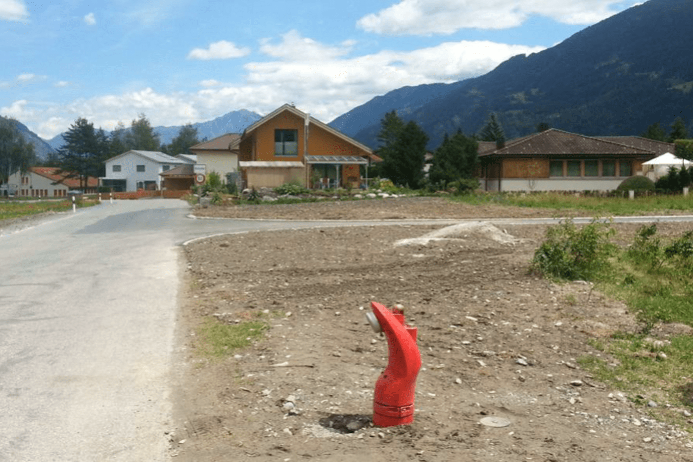 Quartiererschliessung Caschners, Bonaduz: Einmündung Löserweg in Via Tuleu