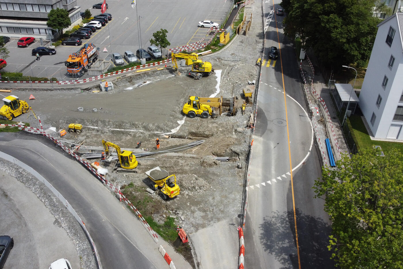 Kreisel Ringstrasse/Kasernenstrasse (Quelle: Tiefbauamt Graubünden)