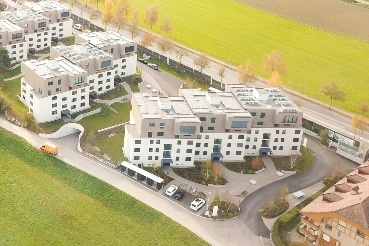 Vogelperspektive Nesslerenweg, Wabern bei Bern