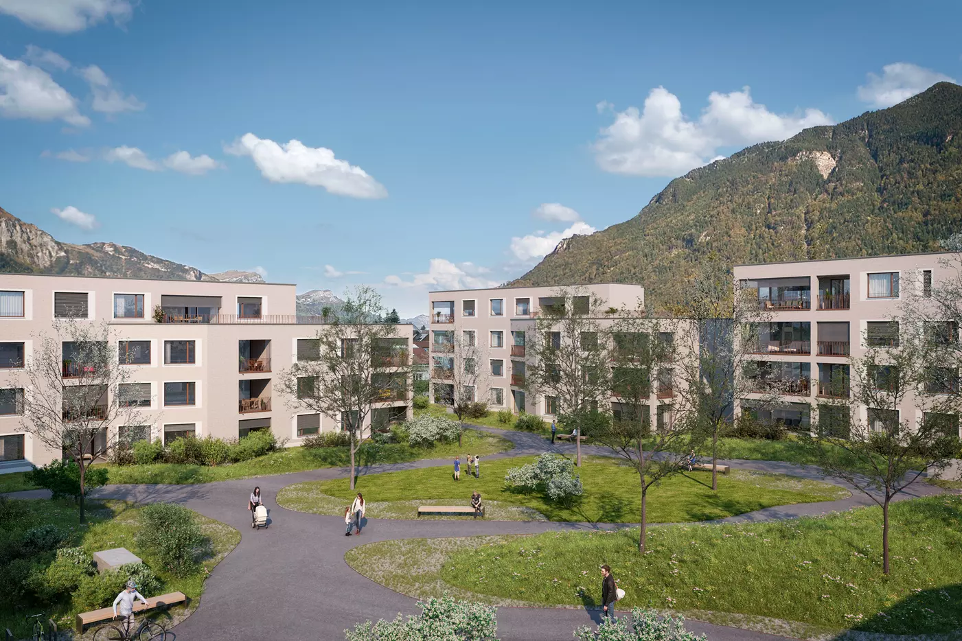 Visualisierung "Wohnen in der Matte", Altdorf (UR)