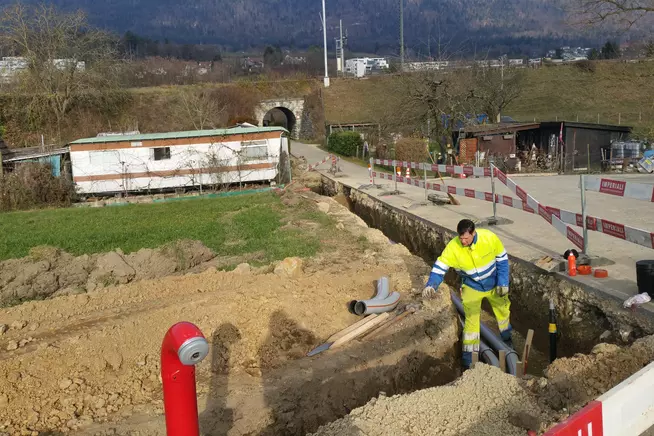 Verlegung der Kabelschutzrohre