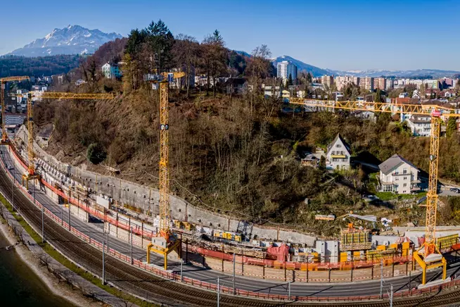 Stützmauer Reussthal, Bauzustand