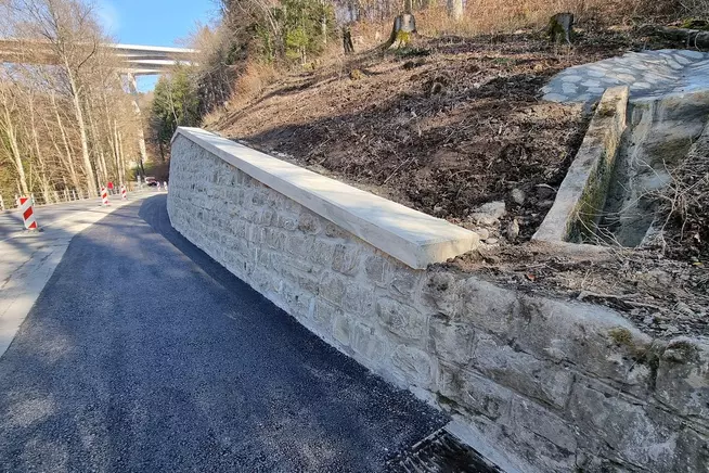 Réfection du mur de soutènement de la route cantonale RC 773