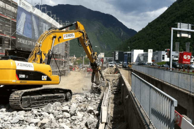 Erschliessung EGZ City West, Chur: Abbruch bestehende Stützmauern