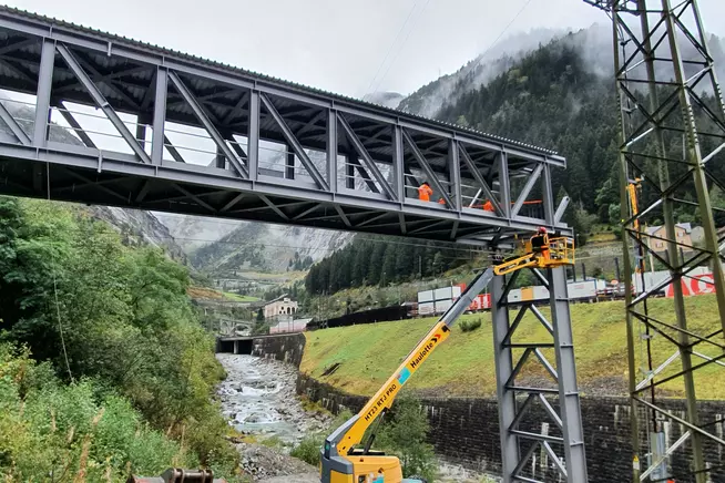 Fussgänger- und Förderbandbrücke Göschenen 